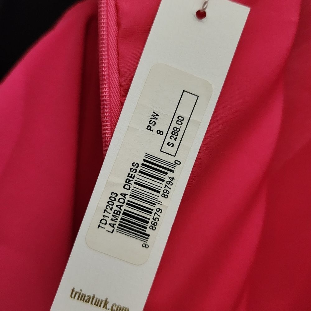 Trina Turk Sz. 8 NWT Pink Swizzle Lambada Cold Shoulder Dress - Picture 15 of 16